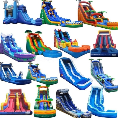टारपौलीन inflatable पानी स्लाइड वाणिज्यिक विशाल वयस्क मनोरंजन पार्क पानी स्लाइड
