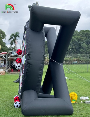 आउटडोर inflatable फुटबॉल डार्ट्स बोर्ड के साथ 8pcs फुटबॉल बॉल 370W ब्लोअर समर्थन फ्रेम के लिए किक डार्टबोर्ड खेल खेल