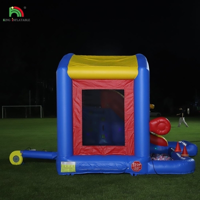 ब्लोअर के साथ बच्चों के लिए inflatable उछाल महल, स्लाइड के साथ उछाल महल, चढ़ाई, बाधाओं, ट्रैंपोलिन, बॉल पिट पूल