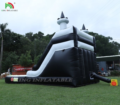 ब्लैक एंड व्हाइट कमर्शियल inflatable पानी स्लाइड के साथ पूल पानी स्लाइड inflatable
