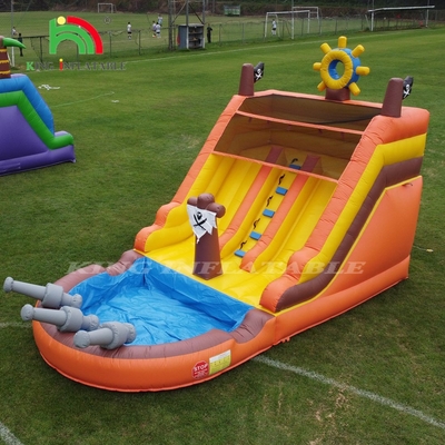 बच्चों के लिए पूल के साथ वाणिज्यिक डबल लेन inflatable पानी स्लाइड Inflatable पानी स्लाइड