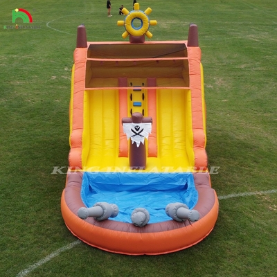 बच्चों के लिए पूल के साथ वाणिज्यिक डबल लेन inflatable पानी स्लाइड Inflatable पानी स्लाइड
