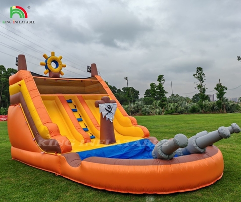 बच्चों के लिए पूल के साथ वाणिज्यिक डबल लेन inflatable पानी स्लाइड Inflatable पानी स्लाइड