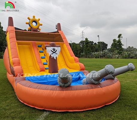 बच्चों के लिए पूल के साथ वाणिज्यिक डबल लेन inflatable पानी स्लाइड Inflatable पानी स्लाइड