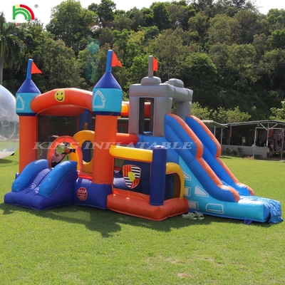 बच्चों के लिए स्लाइड्स और बॉल पिट के साथ वाणिज्यिक inflatable उछाल कम्बो हाउस जंपिंग कैसल