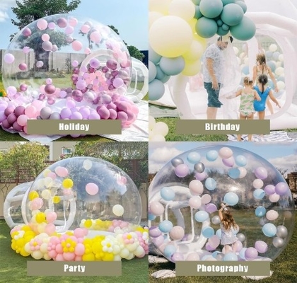 आउटडोर inflatable बुलबुला तम्बू पारदर्शी क्रिस्टल गुंबद inflatable बुलबुला तम्बू शादी के लिए गुब्बारे के साथ
