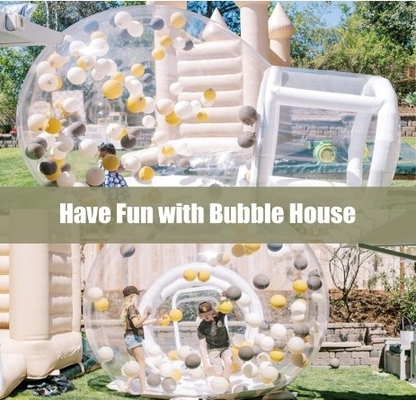 आउटडोर inflatable बुलबुला तम्बू पारदर्शी क्रिस्टल गुंबद inflatable बुलबुला तम्बू शादी के लिए गुब्बारे के साथ