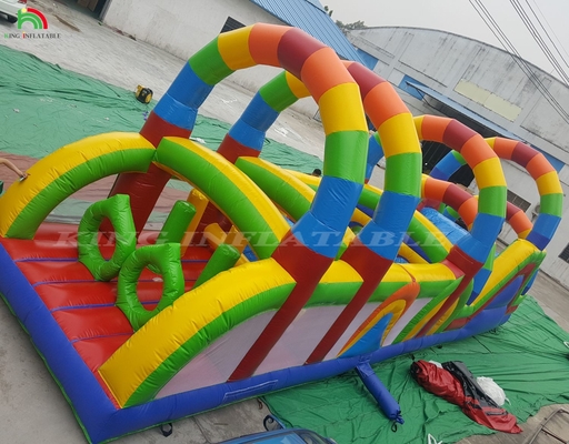 वाणिज्यिक भूमि बाधा पाठ्यक्रम खेल बच्चों के लिए inflatable बाधा खेल