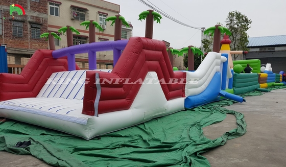वाणिज्यिक आउटडोर inflatable बाधा पाठ्यक्रम चुनौतियां वयस्क inflatable बाधा पाठ्यक्रम उछाल घर पार्टी खेल