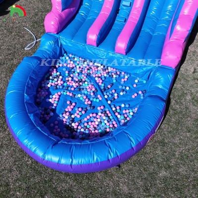वाणिज्यिक 100% पीवीसी डबल लेन inflatable पानी स्लाइड आउटडोर गीला सूखी बड़े पानी स्लाइड के साथ स्प्लैश पूल
