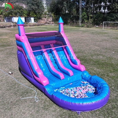 वाणिज्यिक 100% पीवीसी डबल लेन inflatable पानी स्लाइड आउटडोर गीला सूखी बड़े पानी स्लाइड के साथ स्प्लैश पूल