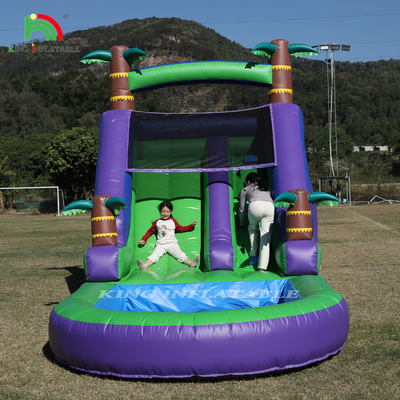 वाणिज्यिक पीवीसी inflatable पानी स्लाइड आउटडोर पिछवाड़े बच्चे पानी स्लाइड के साथ बड़ा पानी स्प्लैश पूल और 1100W ब्लोअर