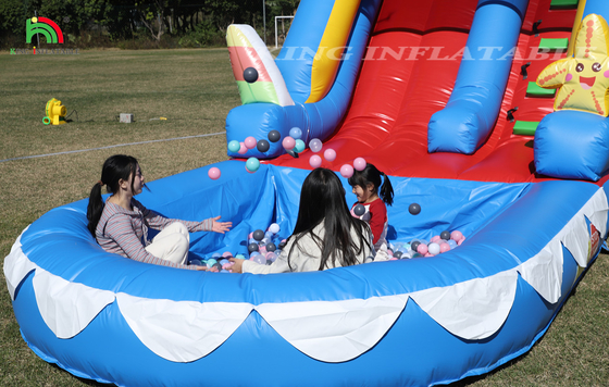 वाटरस्लाइड वाणिज्यिक पीवीसी inflatable पानी स्लाइड के लिए बच्चे inflatable स्लाइड के साथ पूल गीला सूखी स्लाइड वयस्क