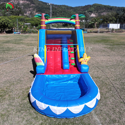 वाटरस्लाइड वाणिज्यिक पीवीसी inflatable पानी स्लाइड के लिए बच्चे inflatable स्लाइड के साथ पूल गीला सूखी स्लाइड वयस्क