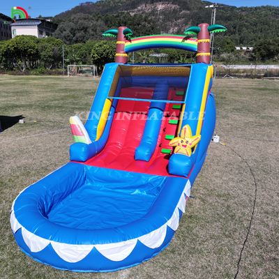 वाटरस्लाइड वाणिज्यिक पीवीसी inflatable पानी स्लाइड के लिए बच्चे inflatable स्लाइड के साथ पूल गीला सूखी स्लाइड वयस्क