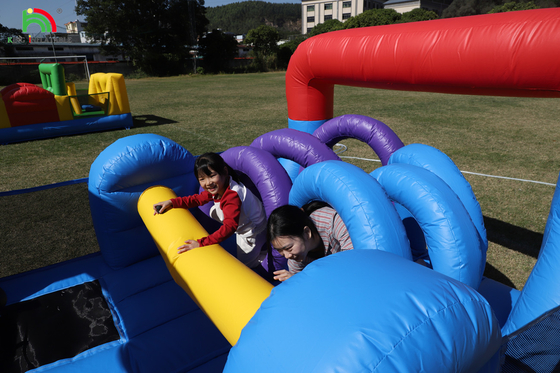 आउटडोर वाणिज्यिक inflatable बाउंसर कॉम्बो बाउंस हाउस किड्स पार्टी स्लाइड बॉल गड्ढा चढ़ाई बाधा ब्लोअर के साथ बाउंसर महल