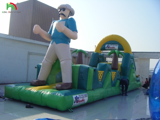 वाणिज्यिक inflatable बाधा पाठ्यक्रम स्लाइड के साथ inflatable बाधा पाठ्यक्रम महल