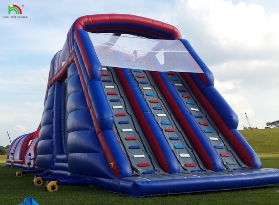 वाणिज्यिक आउटडोर inflatable बाधा पाठ्यक्रम चुनौतियाँ वयस्क inflatable चढ़ाई उछाल घर खेल खेल