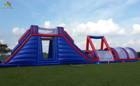 वाणिज्यिक आउटडोर inflatable बाधा पाठ्यक्रम चुनौतियाँ वयस्क inflatable चढ़ाई उछाल घर खेल खेल