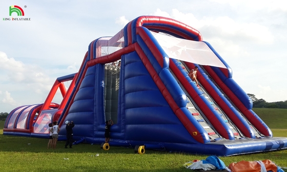 वाणिज्यिक आउटडोर inflatable बाधा पाठ्यक्रम चुनौतियाँ वयस्क inflatable चढ़ाई उछाल घर खेल खेल