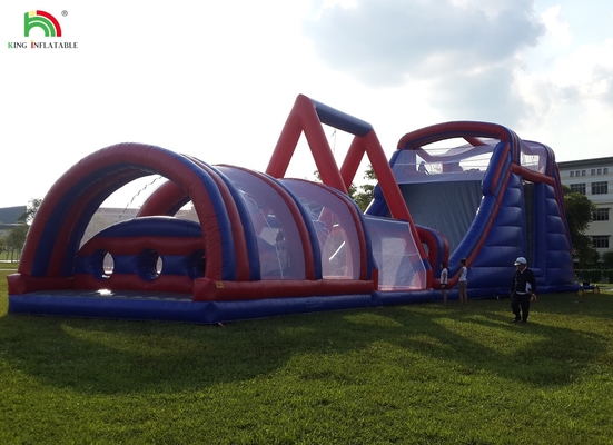 वाणिज्यिक आउटडोर inflatable बाधा पाठ्यक्रम चुनौतियाँ वयस्क inflatable चढ़ाई उछाल घर खेल खेल