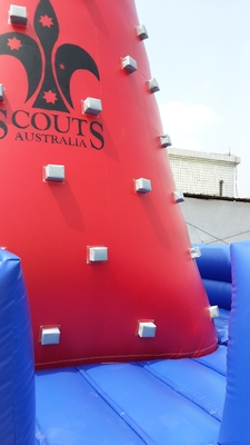 लोकप्रिय आउटडोर मोबाइल मनोरंजन हवा चुनौतीपूर्ण खेल Inflatable चढ़ाई टॉवर रॉक चढ़ाई दीवार बच्चों के लिए इनडोर