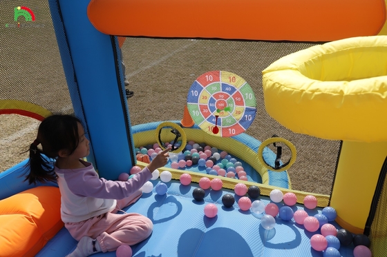 बच्चों के लिए Inflatable Bounce House Combo Party Toddler Inflatable Jumping Bouncy Castle With Slide Pool Basket Dartboard Trampoline स्लाइड पूल के साथ बाउंस हाउस बाउंस हाउस कॉम्बो पार्टी टॉडलर बाउंसिंग बाउंस कैसल स्लाइड पूल के साथ बाउंस बाउंस हाउस बाउंस बाउंस बाउंस हाउस