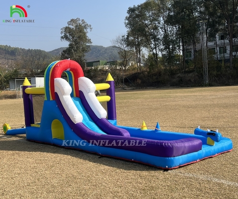 स्लाइड के साथ ब्लोबल बाउंस हाउस कॉम्बो स्लाइडिंग वॉल बाधाएं ट्रैंपोलिन बॉल पिट पूल