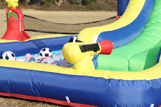 बच्चों के लिए पार्टी गीला सूखी inflatable उछाल घर पानी स्लाइड बॉलर संयोजन के साथ बड़ा स्प्लैश पूल चढ़ाई ब्लोअर बास्केट डार्टबोर्ड