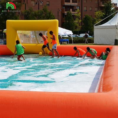 कारखाने अनुकूलित पीवीसी inflatable फुटबॉल खेल का मैदान आउटडोर खेल खेल के लिए inflatable फुटबॉल मैदान