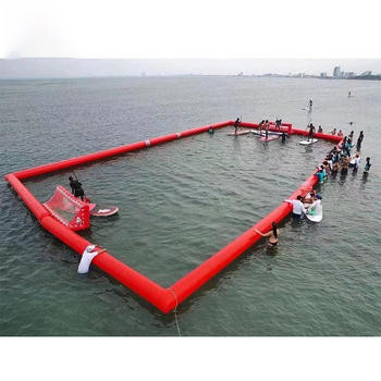अनुकूलित आउटडोर इंटरएक्टिव inflatable फुटबॉल कोर्ट विशाल जल inflatable फुटबॉल खेल का मैदान मैदान मैदान कोर्ट