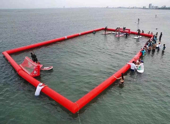 अनुकूलित आउटडोर इंटरएक्टिव inflatable फुटबॉल कोर्ट विशाल जल inflatable फुटबॉल खेल का मैदान मैदान मैदान कोर्ट