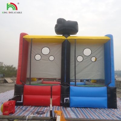 आउटडोर inflatable मजेदार खेल खेल क्वार्टरबैक ब्लिट्ज inflatable फुटबॉल टॉस खेल