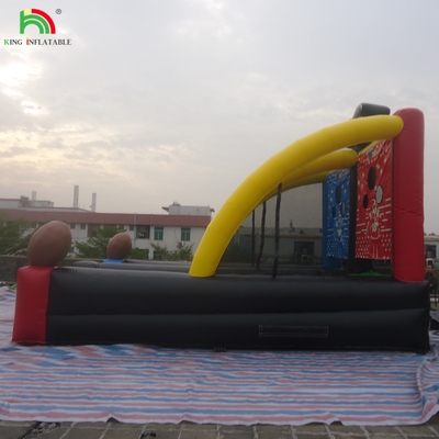 आउटडोर inflatable मजेदार खेल खेल क्वार्टरबैक ब्लिट्ज inflatable फुटबॉल टॉस खेल