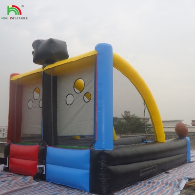 आउटडोर inflatable मजेदार खेल खेल क्वार्टरबैक ब्लिट्ज inflatable फुटबॉल टॉस खेल