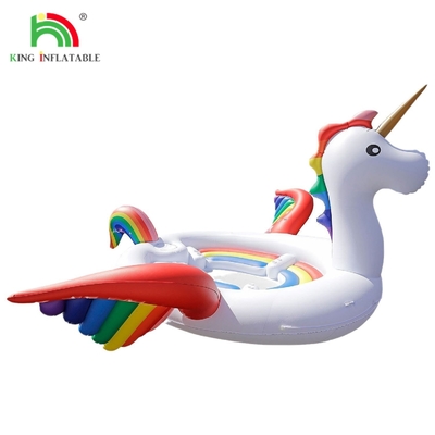 6 व्यक्ति के लिए inflatable Peacock Water Mount Sea Lake Pool Float Water Toy Giant Unicorn Flamingo पानी की पार्टी के लिए inflatable फ्लोटिंग बेड