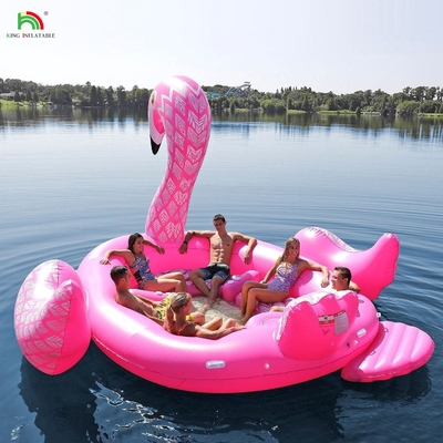 6 व्यक्ति के लिए inflatable Peacock Water Mount Sea Lake Pool Float Water Toy Giant Unicorn Flamingo पानी की पार्टी के लिए inflatable फ्लोटिंग बेड