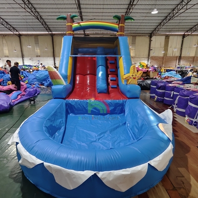 वाणिज्यिक ग्रेड पीवीसी inflatable पानी स्लाइड पूल के साथ संयोजन