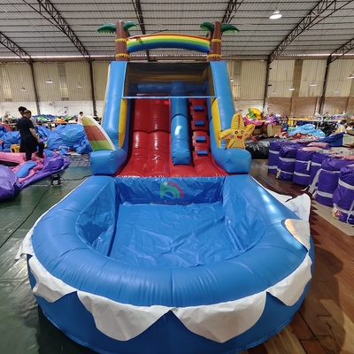 वाणिज्यिक ग्रेड पीवीसी inflatable पानी स्लाइड पूल के साथ संयोजन