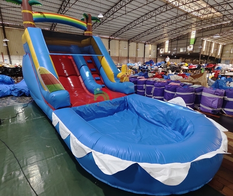 वाणिज्यिक ग्रेड पीवीसी inflatable पानी स्लाइड पूल के साथ संयोजन