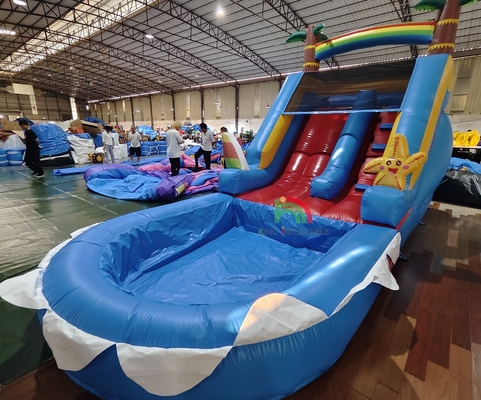 वाणिज्यिक ग्रेड पीवीसी inflatable पानी स्लाइड पूल के साथ संयोजन