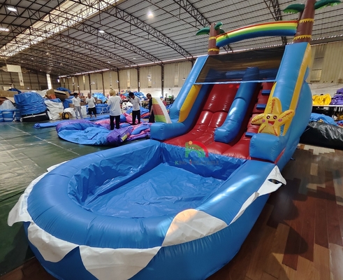 वाणिज्यिक ग्रेड पीवीसी inflatable पानी स्लाइड पूल के साथ संयोजन