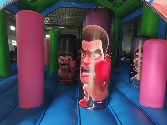 Inflatable Fighting Arena Adults Kids Trampoline Park Inflatable Gladiator Joust Battle Game उछाल का महल