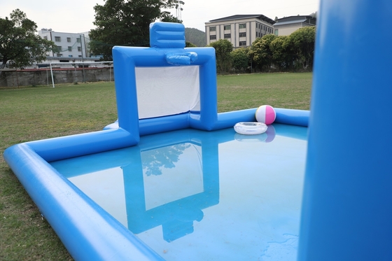 पीवीसी inflatable खेल खेल नीला inflatable पानी वॉलीबॉल नेट फील्ड फ़ुटबॉल मैदान एरेना कोर्ट Inflatable फुटबॉल कोर्ट मैदान
