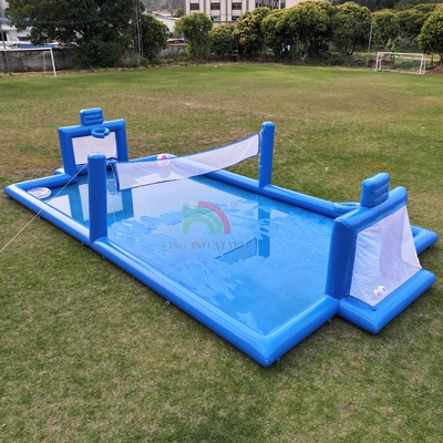 पीवीसी inflatable खेल खेल नीला inflatable पानी वॉलीबॉल नेट फील्ड फ़ुटबॉल मैदान एरेना कोर्ट Inflatable फुटबॉल कोर्ट मैदान