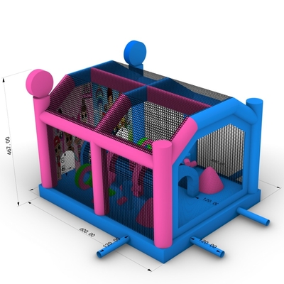 वाणिज्यिक inflatable Bounce House Castle Combo बाधा ट्रैंपोलिन के साथ inflatable bouncy कूद महल