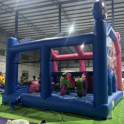 वाणिज्यिक inflatable Bounce House Castle Combo बाधा ट्रैंपोलिन के साथ inflatable bouncy कूद महल