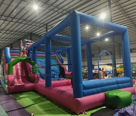 वाणिज्यिक ग्रेड पीवीसी बड़ी inflatable पानी स्लाइड उछाल घर Combo उछाल महल