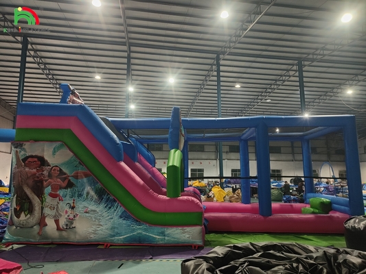 वाणिज्यिक ग्रेड पीवीसी बड़ी inflatable पानी स्लाइड उछाल घर Combo उछाल महल
