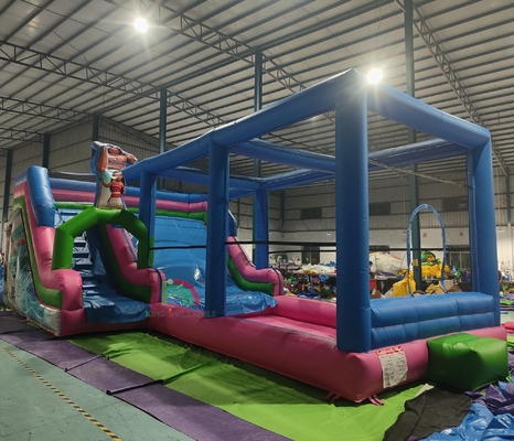 आउटडोर कमर्शियल ग्रेड पीवीसी बड़ी inflatable पानी स्लाइड उछाल घर Combo उछाल महल